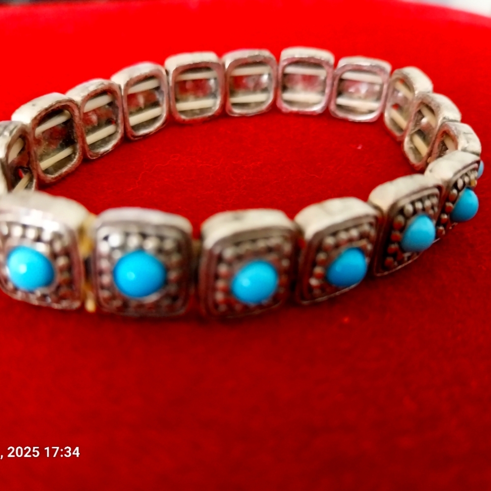 Silver and Turquoise Bracelet